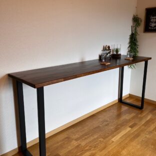 あなただけのカウンターテーブル ロ型アイアン脚 - 1800×500×878ｍｍ【ハイタイプ】